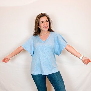 Light Blue Loose Sleeve Top Medium